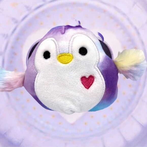 Squishmallows 3.5” Tomara Penguin Valentines Heart Clip On Keychain Plush - Picture 1 of 8